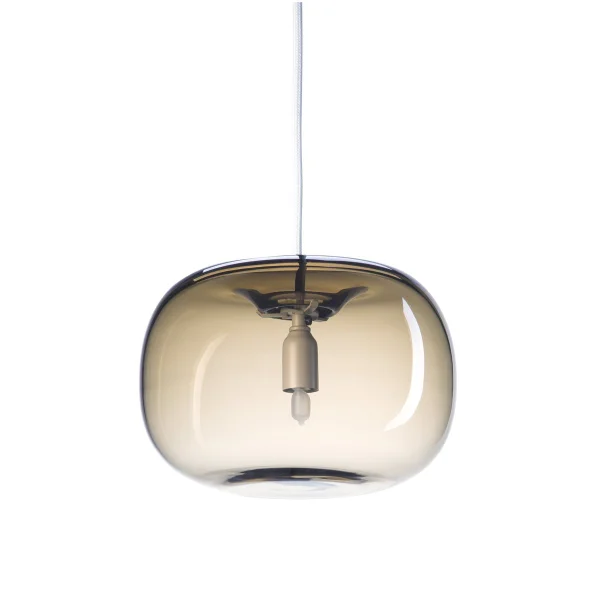 Örsjö Belysning Suspension allongée Pebble arrondie gris clair-verre