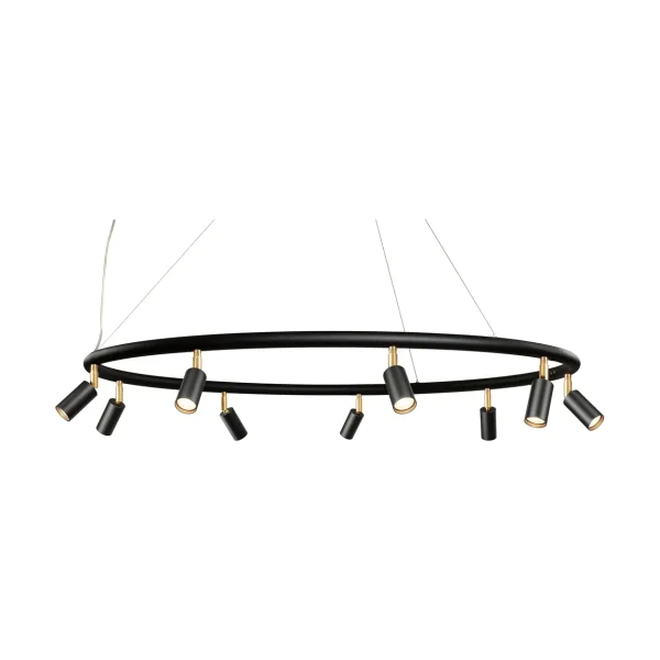 Örsjö Belysning Suspension et applique ronde Starlight Ø100 cm Noir laque structuré RAL 9005