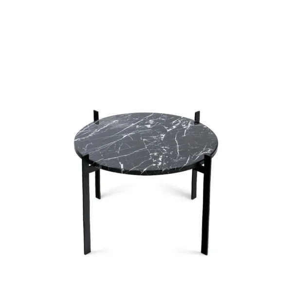 OX Denmarq Table à plateau simple marbre noir, support noir