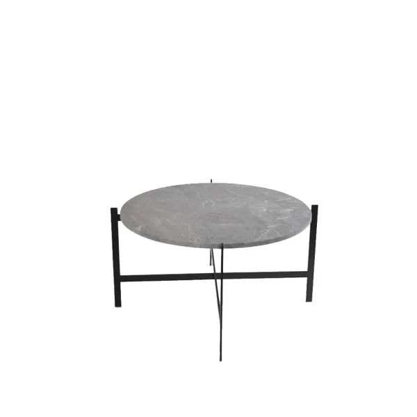 OX Denmarq Table basse Deck Marbre gris, support noir