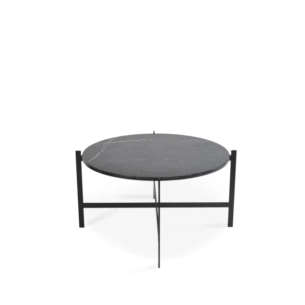 OX Denmarq Table basse Deck marbre noir, support noir