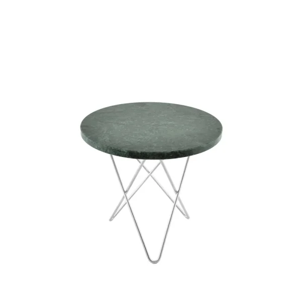 OX Denmarq Table basse Mini O marbre indio, support en acier inoxydable