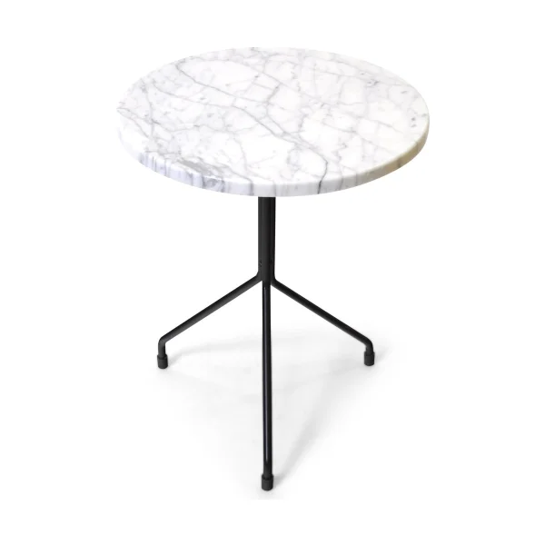 OX Denmarq Table d'appoint Allforone White carrara-black, Ø40 cm