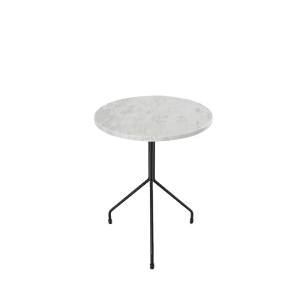 OX Denmarq Table d'appoint Allforone White carrara-black, Ø50 cm