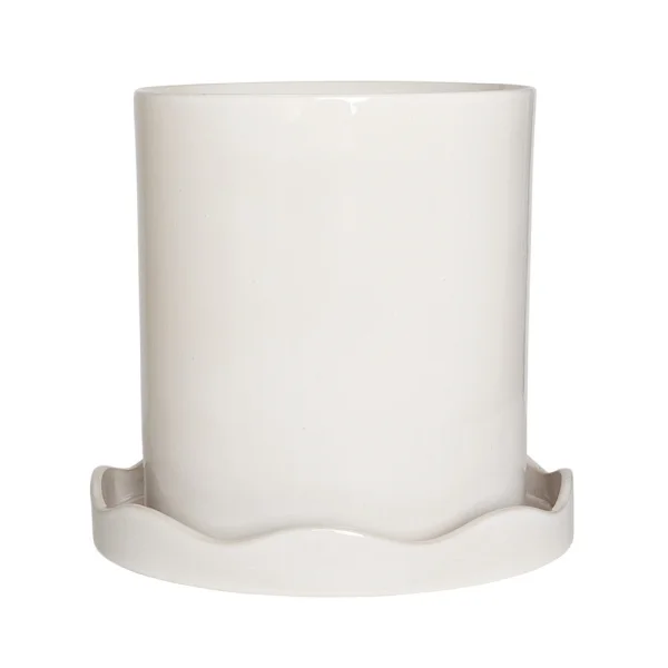 OYOY Living Design - Nami Pot de Fleurs w/Soucoupe Large White