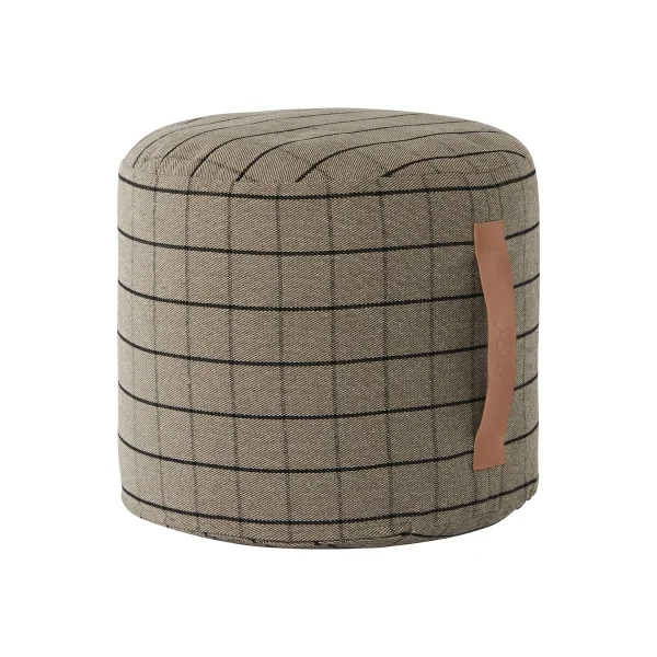 OYOY Pouf Grid Ø40 cm Clay