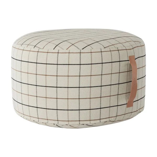 OYOY Pouf Grid Ø65 cm Off white