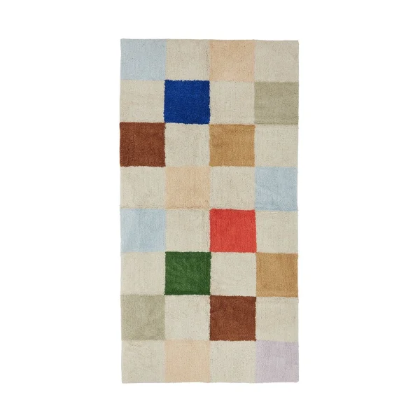 OYOY Tapis Chess Multicolore, 84x168 cm