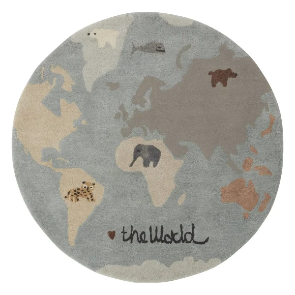 OYOY Tapis pour enfants The world Ø120 cm Multi