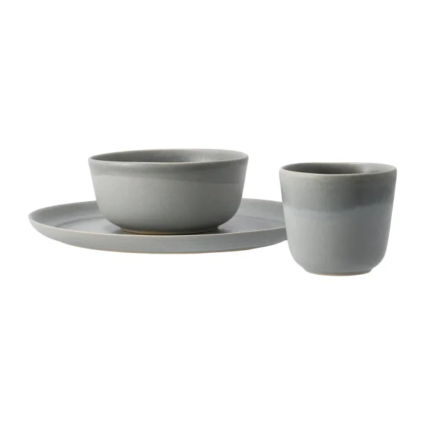 Paradisverkstaden Set petit déjeuner Morgon Grå, 3 pcs Gris