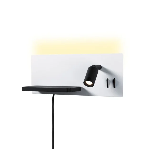 Paulmann - Applique murale LED Serra, gauche, USB-C, blanc/noir