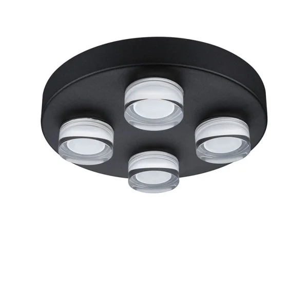 Paulmann - Kame 4 Applique Murale/Plafonnier IP44 Signal Black