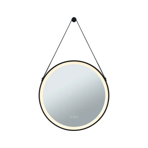 Paulmann - Miroir LED Mirra IP44 à intensité variable Ø 59 cm, noir