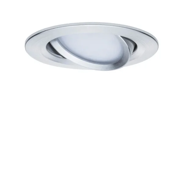 Paulmann - Plafonnier encastré Nova Coin 3 pièces Ø84 RGBW en aluminium tourné