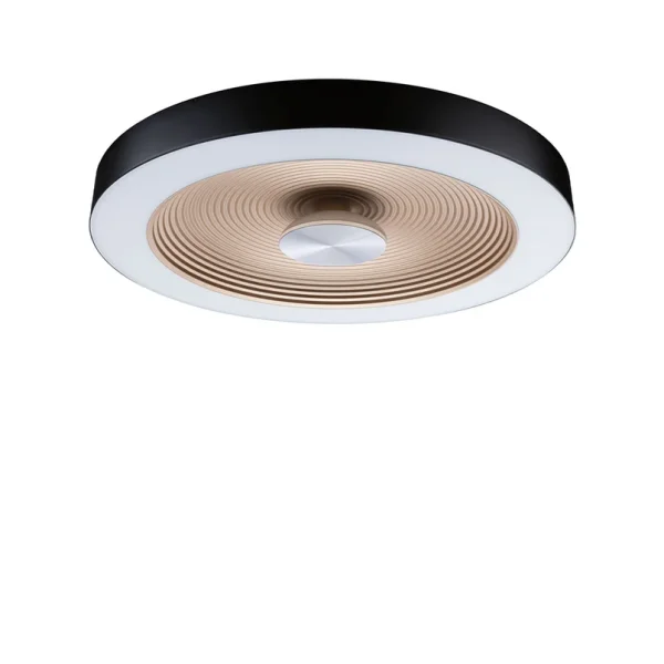 Paulmann - Plafonnier LED Volea, Ø40 cm, IP44, noir/or