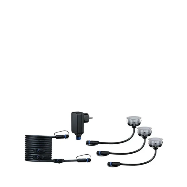 Paulmann - Plug & Shine 3 LED Spot à Enterrer Extérieur Floor Insect-friendly IP67 Silver -