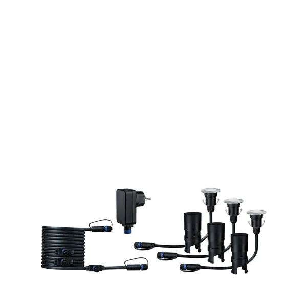 Paulmann - Plug & Shine 3 LED Spot à Enterrer Extérieur Floor Mini IP67 Silver