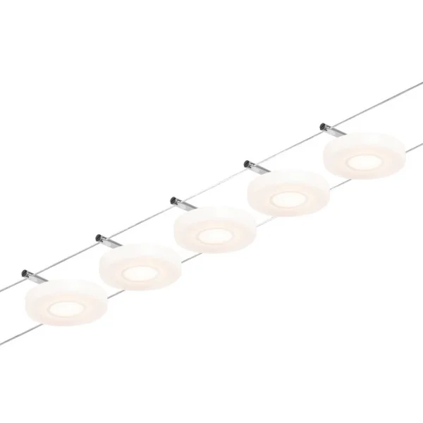 Paulmann - Wire DiscLED Système de lampes LED sur câble, à 5 lampes