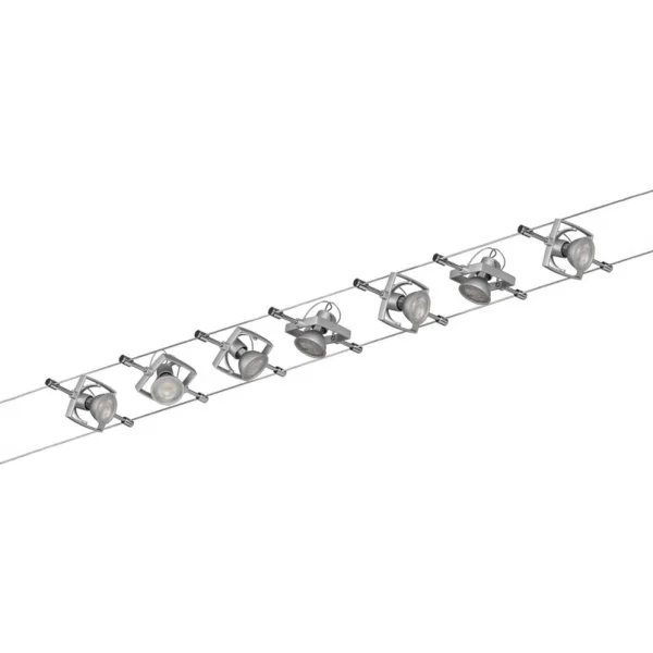 Paulmann - Wire Mac II système de lampes sur câble à 7 lampes chromé