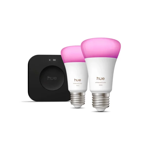 Philips Hue - Ampoule LED 2xE27 8,1 W CCT RVB Bridge Pro