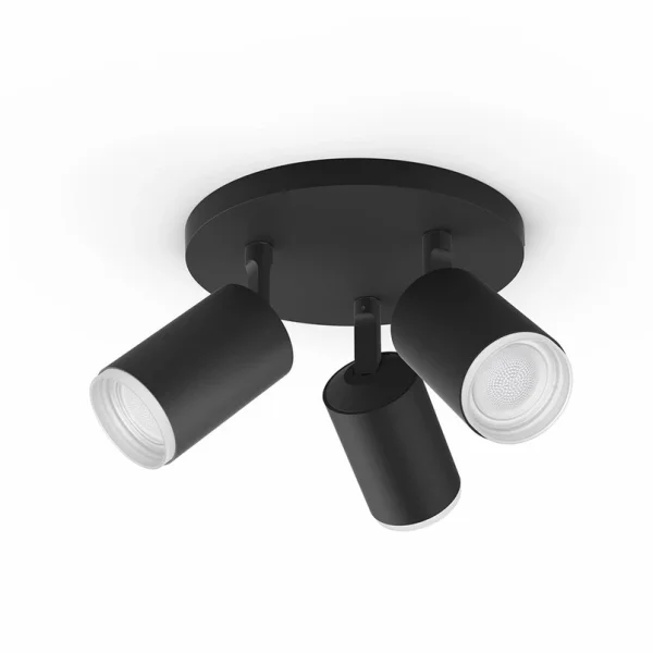 Philips Hue - Fugato Point 3 plafonnier à 3 lampes RGBW noir