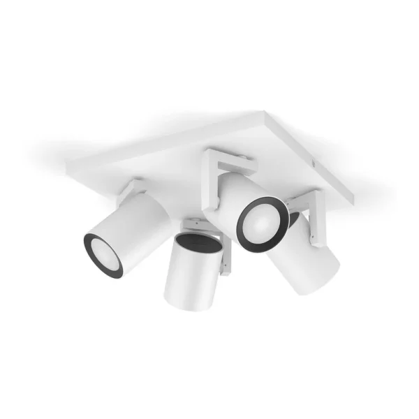 Philips Hue - Spot pour plafond LED Argenta, blanc, à 4 lampes RVB CCT
