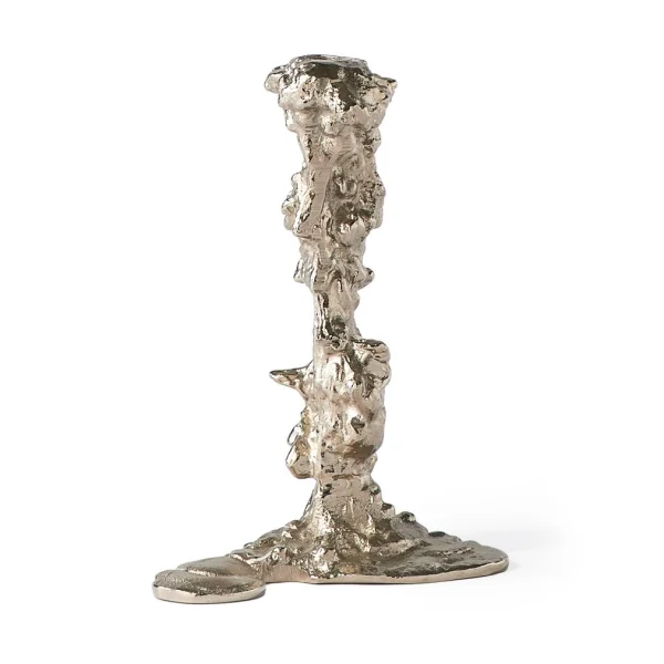 POLSPOTTEN Bougeoir Drip L 25 cm Argent