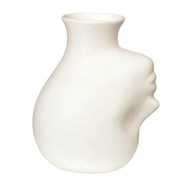 POLSPOTTEN Vase Upside-down Head 25 cm Blanc