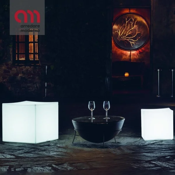 Pouf Lounge Cube Serralunga éclairable