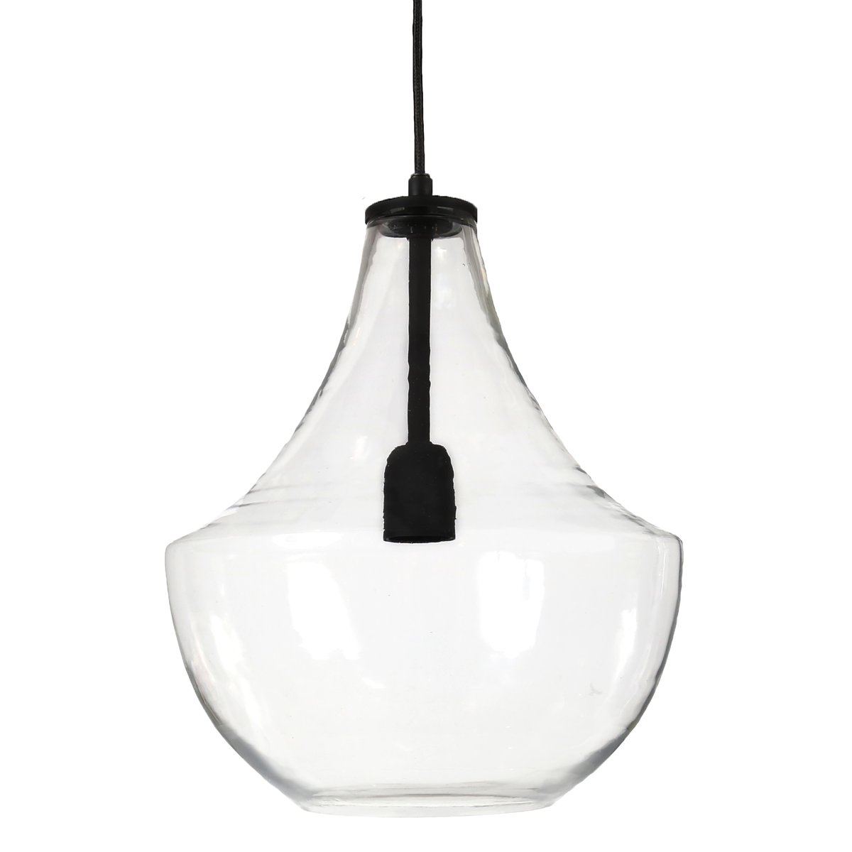 PR Home Lampe à suspension Hamilton 30 cm transparent-noir