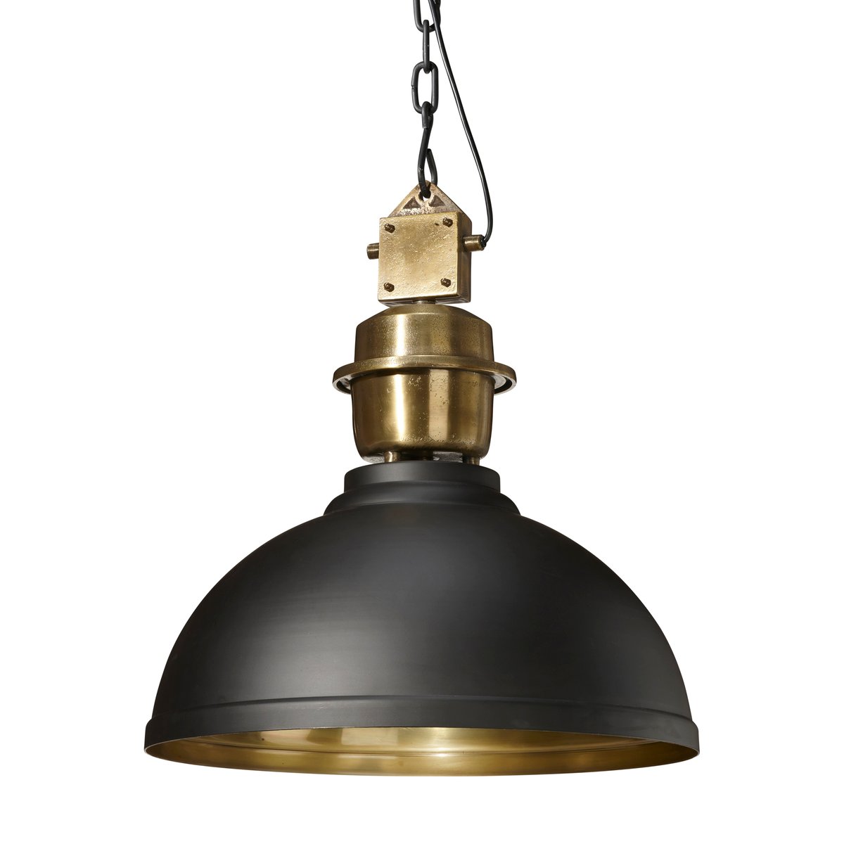 PR Home Lampe à suspension Manchester Ø 52 cm Noir-laiton