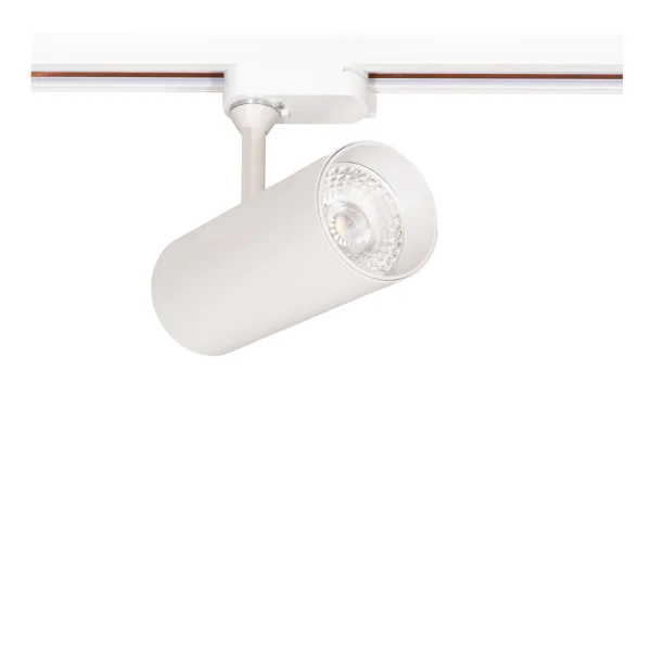 Projectlight Gemini - spot sur rail - 6,5 x 12 x 18 cm - 13W LED dimmable inclus - blanc et argenté