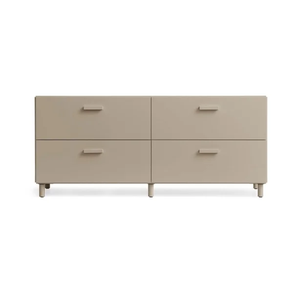 Relief Commode Relief bas sur pieds 123x46,6 cm beige