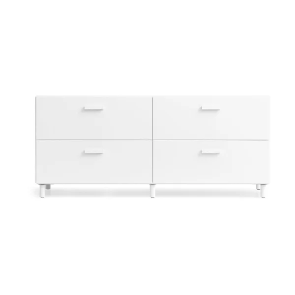 Relief Commode Relief bas sur pieds 123x46,6 cm blanc