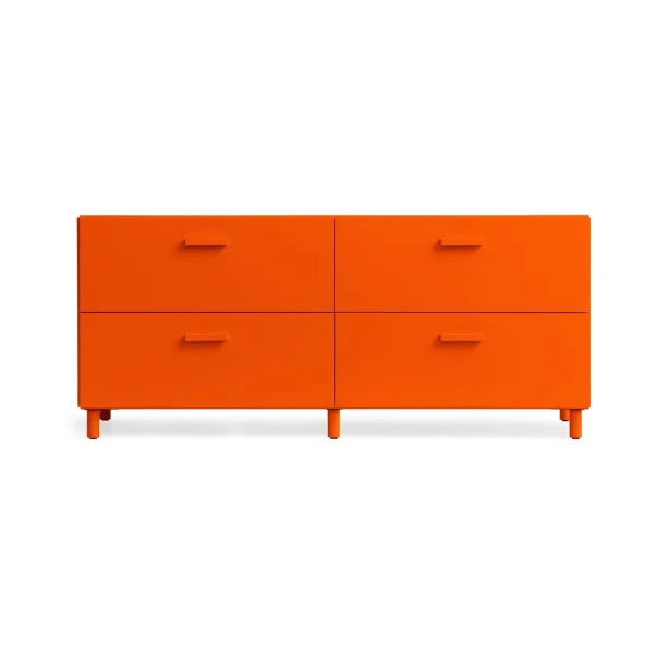 Relief Commode Relief bas sur pieds 123x46,6 cm orange Commode Relief bas sur pieds 123x46,6 cm orange
