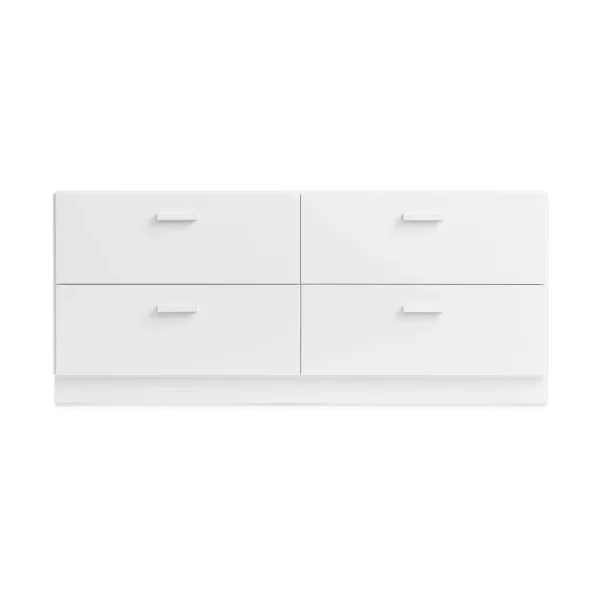 Relief Commode Relief bas sur socle 123x46,6 cm blanc Commode Relief bas sur socle 123x46,6 cm blanc