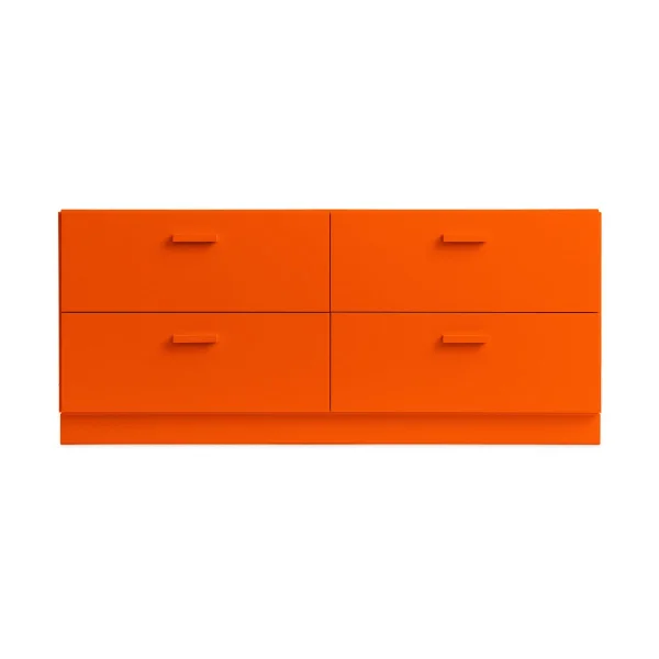 Relief Commode Relief bas sur socle 123x46,6 cm orange