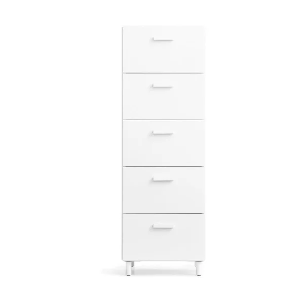 Relief Commode Relief haut sur pieds 41x115 cm blanc