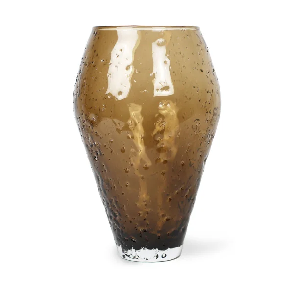 Ro Collection Vase en verre Crushed large Sepia brown