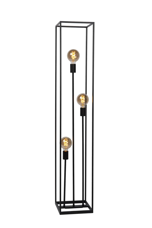 Roi Du Luminaire Achille - lampadaire - 25 x 25 x 140 cm - noir