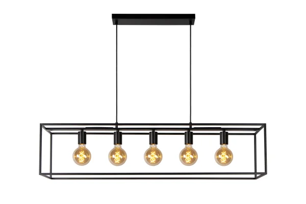 Roi Du Luminaire Achille - lampe suspendue - 110 x 25 x 130 cm - noir