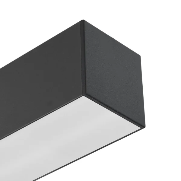 Roi Du Luminaire Line - plafonnier - 118 x 5,3 x 5,3 cm - 34W LED inclus - noir - non graduable - couleur de lumière blanc chaud (2700K)