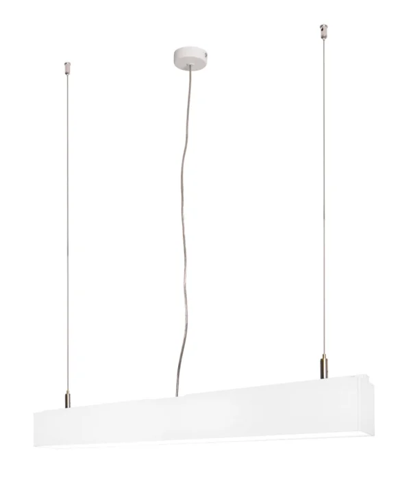 Roi Du Luminaire Linear - lampe suspendue - 57 x 5 x 200 cm - 18W LED inclus dimmable - blanc - couleur de lumière blanc chaud