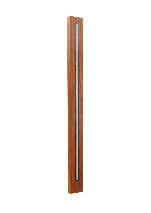 Roi Du Luminaire Padouk Line L - borne jardin - 4 × 8,8 × 105 cm + pied 45 cm - 9W dimmable LED inclus - IP65 - padouk