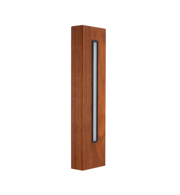 Roi Du Luminaire Padouk Line S - borne jardin - 4 × 8,8 × 35 cm + pied 15 cm - 2,4W dimmable LED inclus - IP65 - padouk