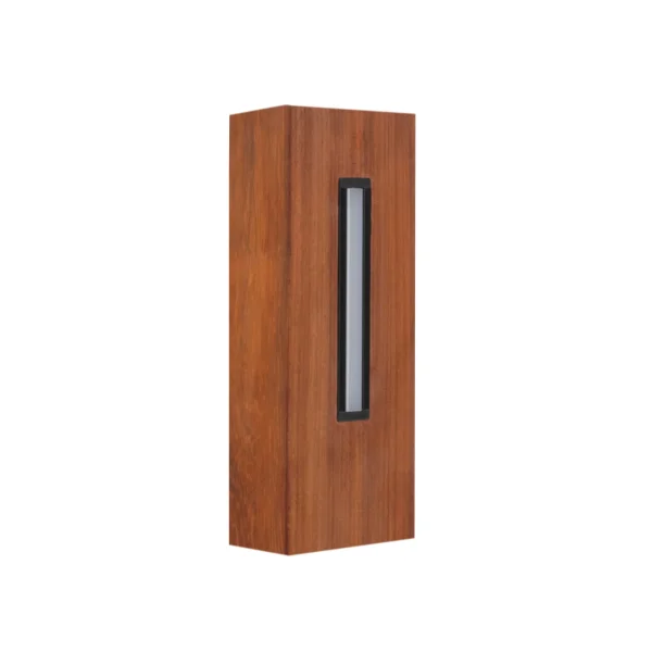 Roi Du Luminaire Padouk Line XS - borne jardin - 4 × 8,8 × 20 cm + pied 15 cm - 1W dimmable LED inclus - IP65 - padouk
