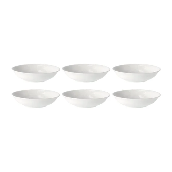 Rörstrand Assiette creuse Swedish Grace 19 cm, lot de 6 snö (blanc) blanc