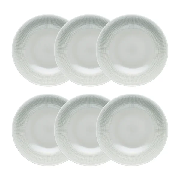 Rörstrand Assiette creuse Swedish Grace lot de 6 Brouillard (gris) Assiette creuse Swedish Grace lot de 6 Brouillard (gris)