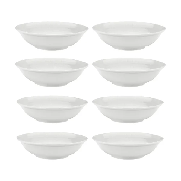 Rörstrand Assiette creuse Swedish Grace Ø19 cm lot de 8 - Neige (blanc) blanc
