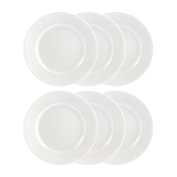 Rörstrand Assiette Swedish Grace 17 cm, lot de 6 snö (blanc) blanc